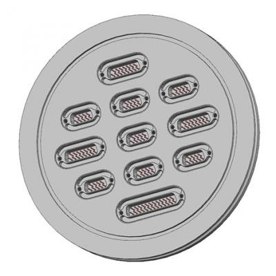 ISO160 Flange with D-Sub Connector Feedthroughs