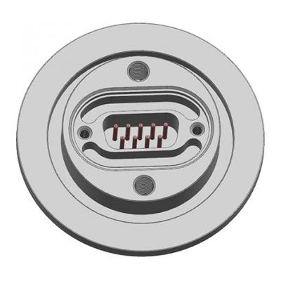 Customized KF40 Flange with 1pcs DB9 Connector Feedthroughs