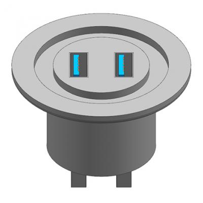 KF40 Flange to 2 Ports USB3.0 Feedthroughs Connector