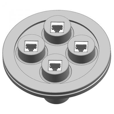 Customized ISO-K100 Flange with 4 Ports RJ45 Vacuum Feedthroughs