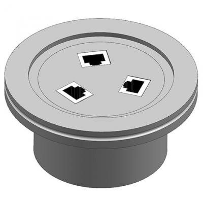 Customized ISO80-K Flange with 3 Ports RJ45 Vacuum Feedthroughs