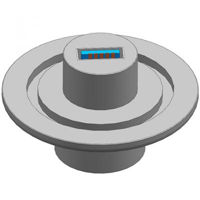 KF40单芯USB3.0真空馈通连接器 母转母 焊接版