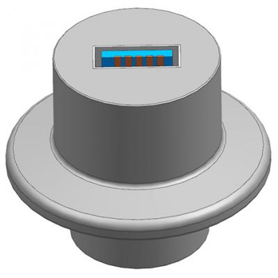 KF25 Flange to USB3.0 Feedthroughs Connector Female to Female Welding Version