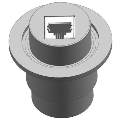 KF40 Flange with 1 Port RJ45 Feedthroughs Female to Female Welding Version